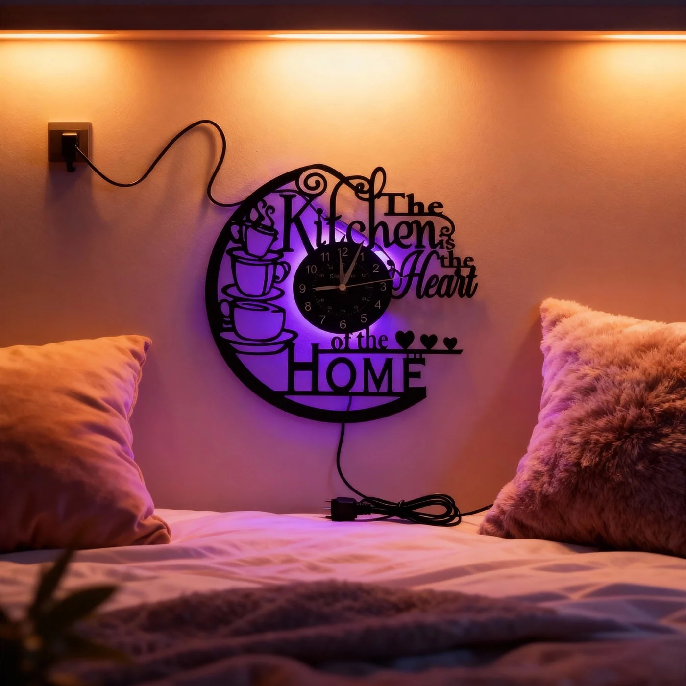 1 Vinyl Record Wall Clock, Silent Wall Clock, Suitable for Living Room, Bedroom, Room Decoration, Home Decoration, Kitchen, Office Decoration, Bar, Caf, Coffee Shop Wall Clock Decor