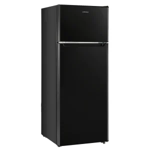 Upstreman 7.7 Cu.ft Top Freezer Refrigerator, Two Door Refrigerator Large Capacity with Adjustable Thermostat and Reversible Door, BD75 Black