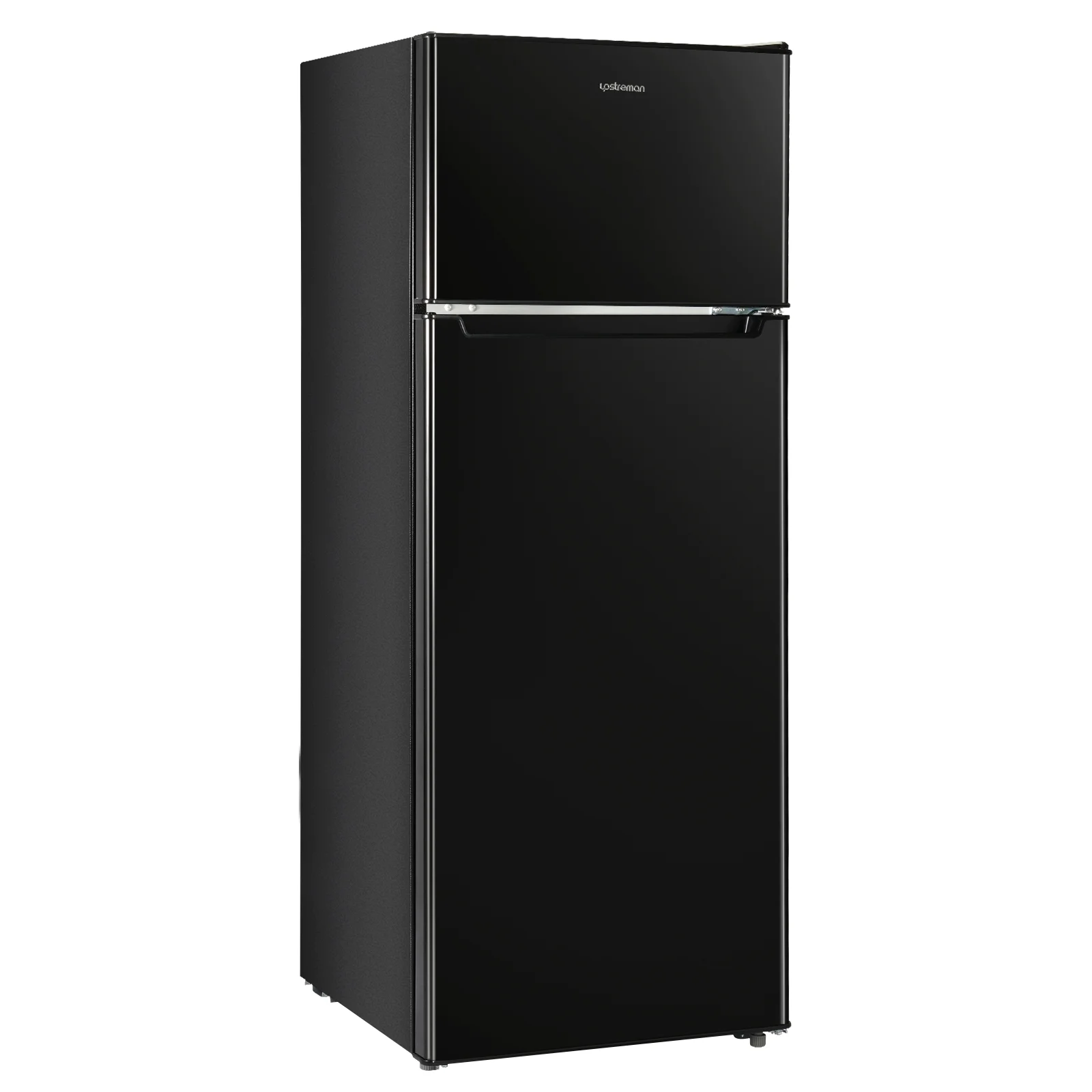 Upstreman 7.7 Cu.ft Top Freezer Refrigerator, Two Door Refrigerator Large Capacity with Adjustable Thermostat and Reversible Door, BD75 Black