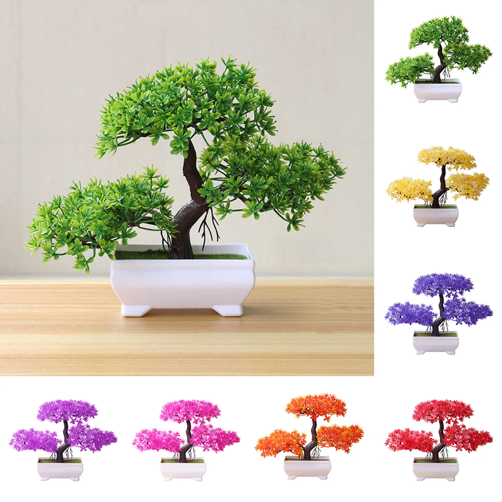 Yirtree Artificial Bonsai Tree-Fake Plant in Pot Artificial Plants,Faux Bonsai Japanese Pine Bonsai Artificial Plants for Home Decor Indoor,Office Zen Garden Décor