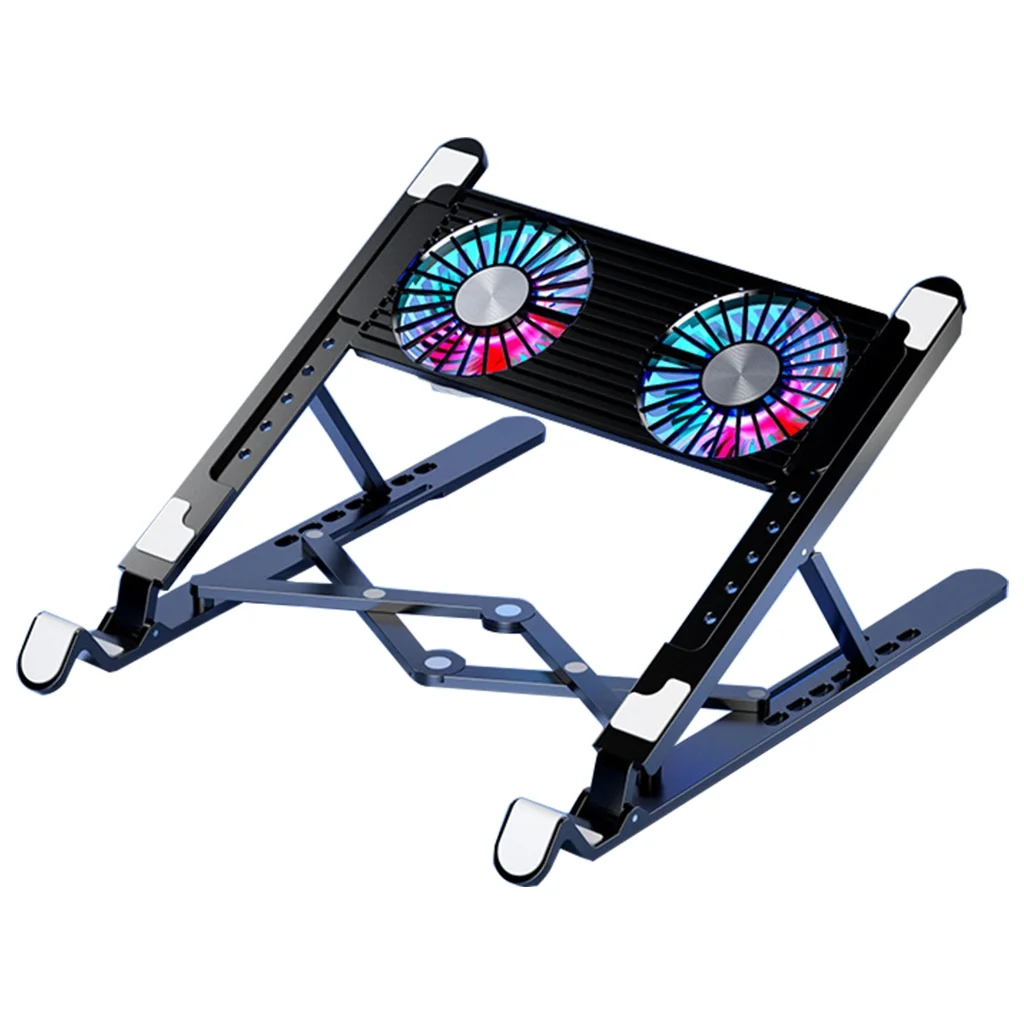 Zeiwohndc Laptop Cooling Pad LED Lights Laptop Coolers Fan for Laptop LED Fan Folding